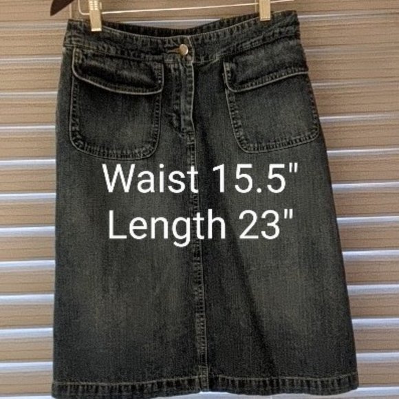 11. Willi Smith Cotton Denim Skirt Size 6 - Picture 5 of 5